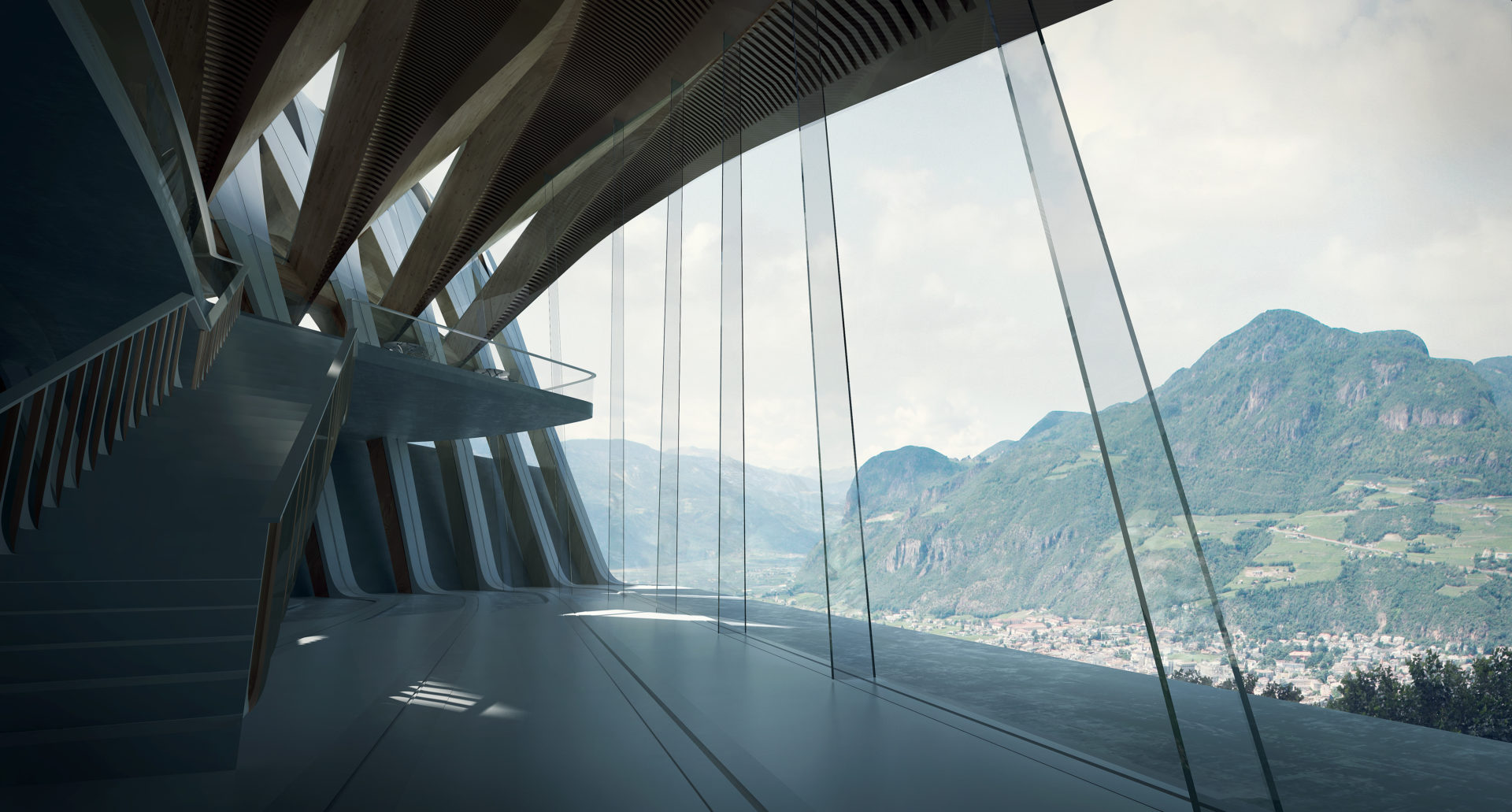 Cableway terminals, Bolzano, Italy — Zaha Hadid Architects, visualisation by MIR